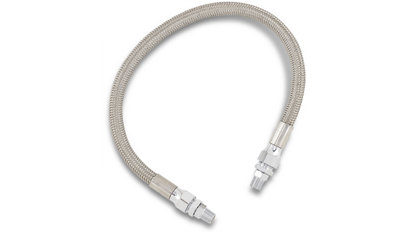 DRAG SPECIALTIES Oil Line with Fittings - Stainless Steel - 16" - 616