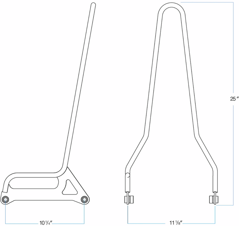 BILTWELL EXFIL Sissy Bar - FXD - Chrome 5003-501 - PartsOutlet.com.au