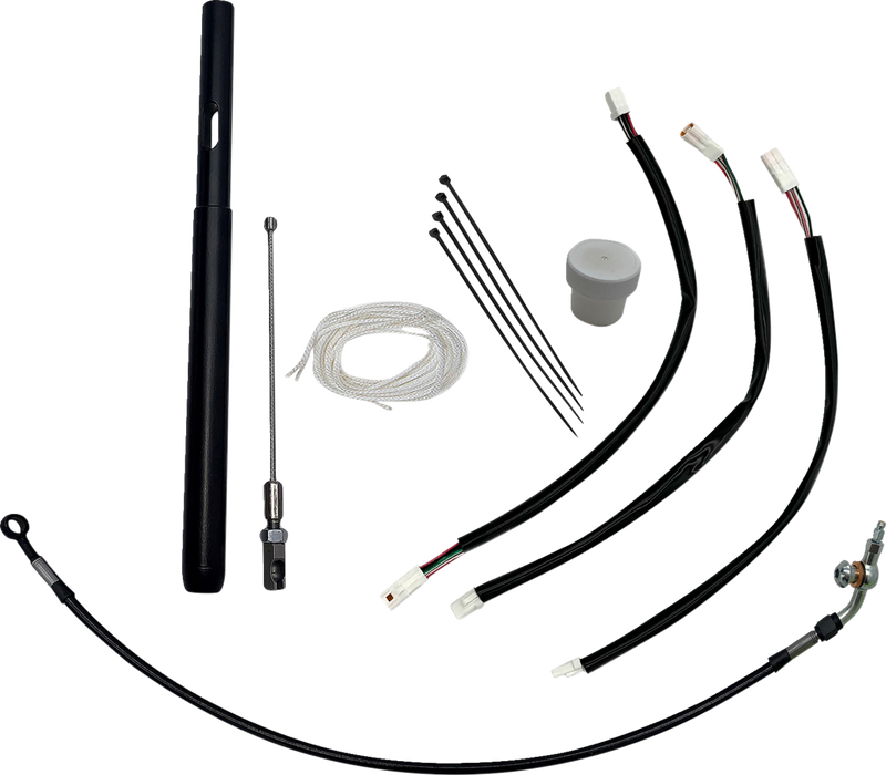 FAT BAGGERS INC. Handlebar Clutch Cable Extension - +6" - Black 139916-B