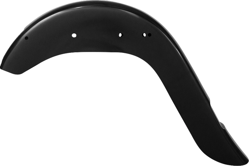 KLOCK WERKS Rear Fender - Vicla Frenched - 9" Extended Rear - Black - Softail '00-'23 - KWF-02-0311