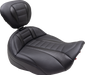 MUSTANG Deluxe Touring Solo Seat - Black Stitch - FLT/FLH '23-'24 - 89401 - PartsOutlet.com.au