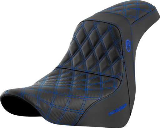 SADDLEMEN Pro Series SDC Performance Seat - without Backrest - Blue Stitch - FL/FX '18-'23 - SC81829BLU - PartsOutlet.com.au