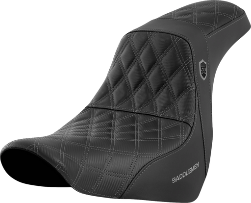 SADDLEMEN Pro Series SDC Performance Seat - without Backrest - Gray Stitch - FL/FX'18-'23 - SC81829GRE - PartsOutlet.com.au