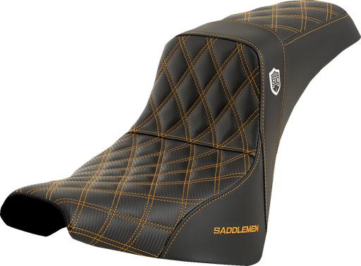 SADDLEMEN Pro Series SDC Performance Seat - without Backrest - Gold Stitch - FXBB/FXST '18-'23 - SC81830GOL - PartsOutlet.com.au