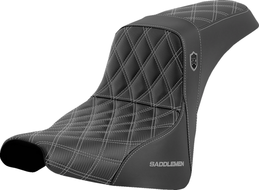 SADDLEMEN Pro Series SDC Performance Seat - without Backrest - Silver Stitch - FXBB/FXST '18-'23 - SC81830SIL - PartsOutlet.com.au