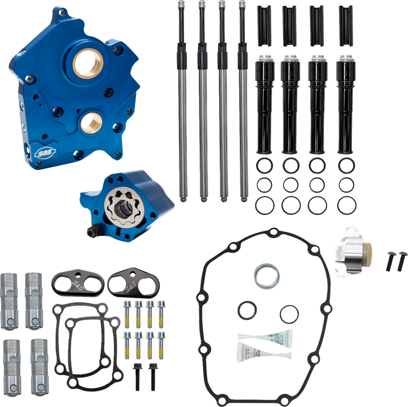 S&S CYCLE Cam Chest Kit without Cams - Chain Drive - Water Cooled - Black Pushrods - M8 310-1264