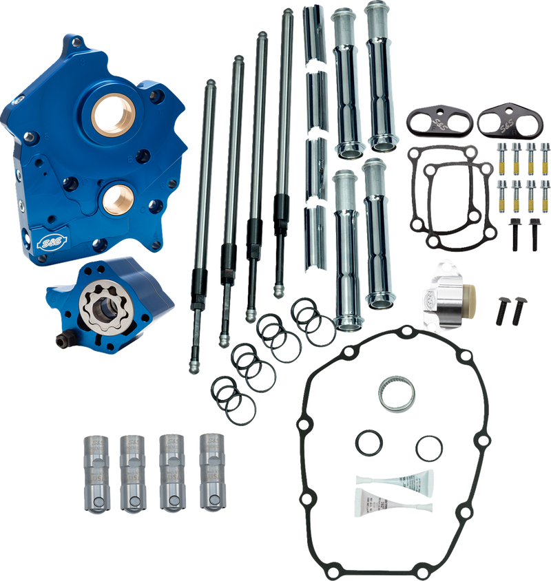 S&S CYCLE Cam Chest Kit without Cams - Chain Drive - Water Cooled - Chrome Pushrods - M8 310-1265