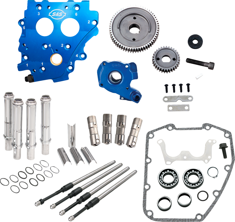 S&S CYCLE Cam Chest Kit without Cams - Gear Drive - Oil Cooled - Chrome Pushrods - Twin Cam 310-1267