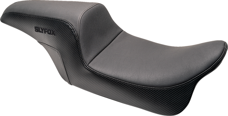 SLYFOX Drifter Seat - Black Logo - Smooth Vinyl - Carbon Fiber - FL '97-'07 0801-1612
