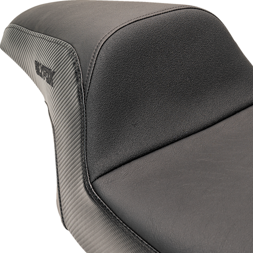 SLYFOX Drifter Seat - Black Logo - Smooth Vinyl - Carbon Fiber - FL '97-'07 0801-1612
