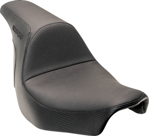 SLYFOX Lowrider Drifter Seat - Black Logo - Smooth Vinyl - Carbon Fiber - FXLR/FLSB '18-'24 0802-1589