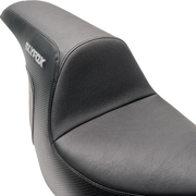 SLYFOX Lowrider Drifter Seat - Gray Logo - Smooth Vinyl - Carbon Fiber - FXLR/FLSB '18-'24 0802-1590