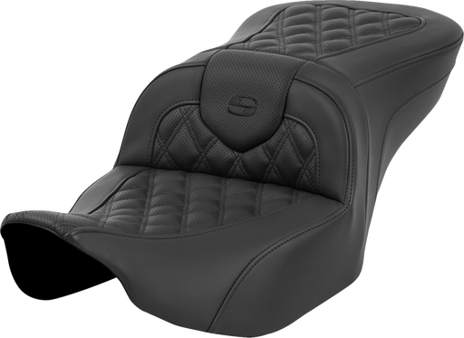 SADDLEMEN Roadsofa Seat - without Backrest - Lattice Stitch - Black - FL '23-'24 - 823-07-182 - PartsOutlet.com.au