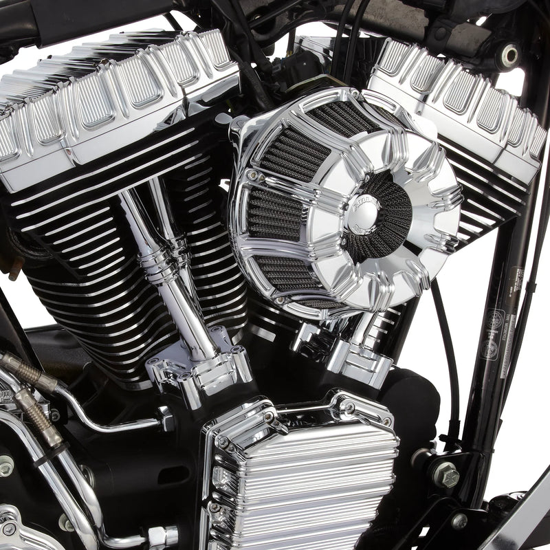 ARLEN NESS 10-GAUGE® INVERTED SERIES AIR CLEANER, CHROME - 00-17 - TWIN CAM (Exc. FBW & 99-01 FI FLT) - 18-942 - PartsOutlet.com.au