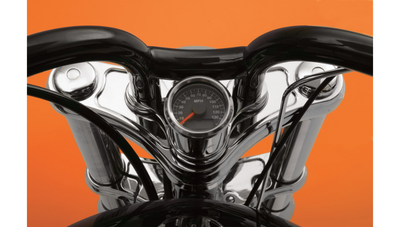 DRAG SPECIALTIES 1.87" MPH Programmable Mini Electronic Speedometer with Odometer/Tripmeter - Harley-Davidson '86-'03 - Polished - Black Face - 21-6899NU