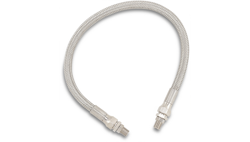 DRAG SPECIALTIES Oil Line with Fittings - Stainless Steel - 17" - 617