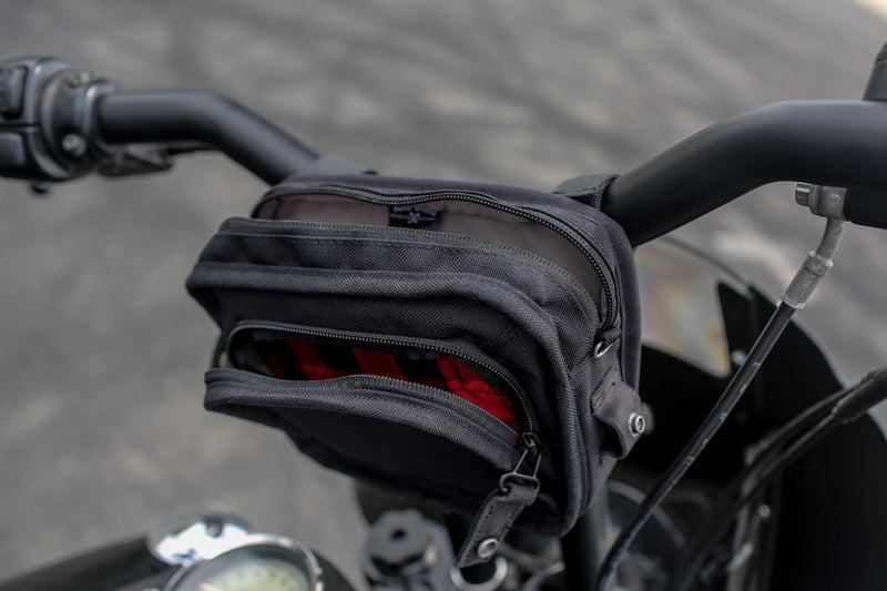BURLY BRAND Handlebar Bag - Black Cordura B15-1012B - PartsOutlet.com.au