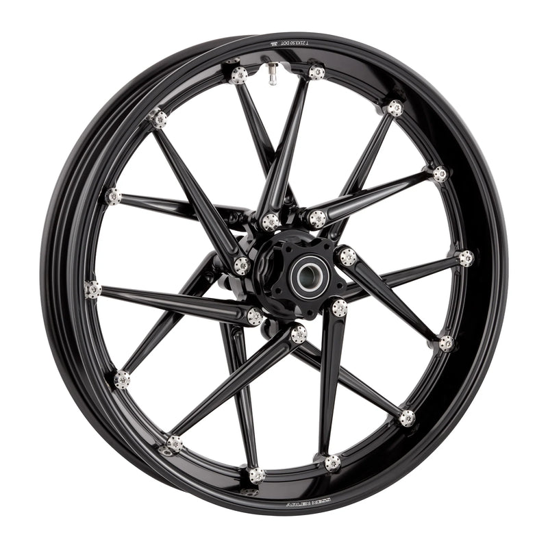 Arlen Ness - Spoken Forged Billet Wheels, Black 21" x 3.5" - 333-016
