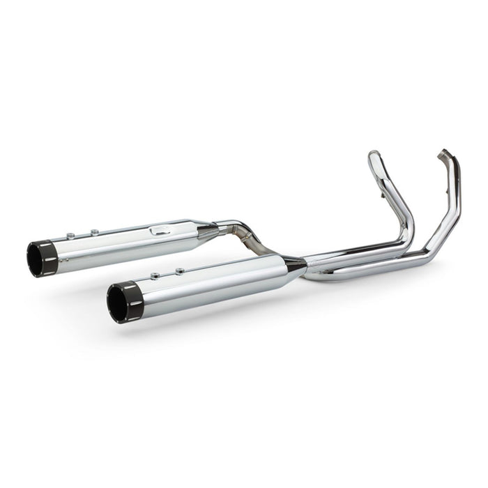 S&S CYCLE EL DORADO EXHAUST SYSTEM for 2009–2016 TOURING MODELS–Chrome with Black Tracer End Cap 550-0678B