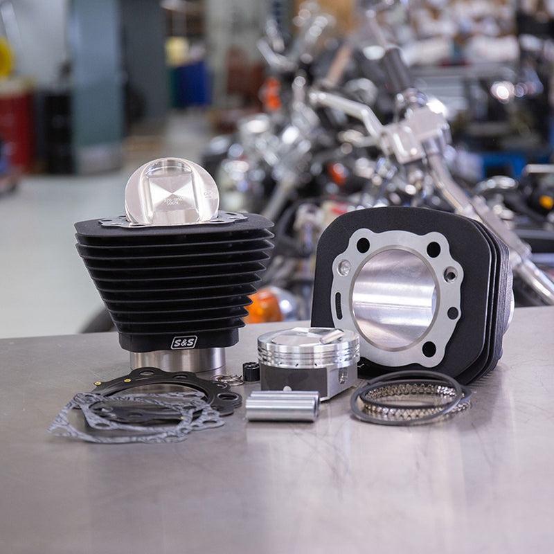 S&S CYCLE 1250cc Conversion Kit for 1986-2021 HD® Sportster® Models High Compression - Wrinkle Black Finish 910-0692 - PartsOutlet.com.au