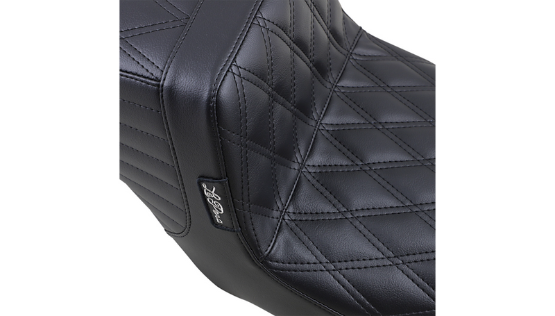 LE PERA TailWhip Dual Seat With Black Double Diamond Stitch. Fits Touring 2008up - LK-587DD - PartsOutlet.com.au
