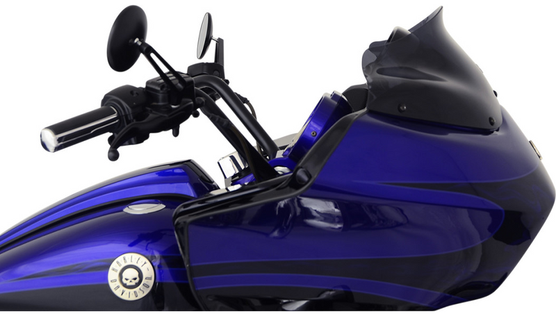KLOCK WERKS Flare Windshield - 8" - Smoke - FLTR '98-'13 - KWW-01-0189