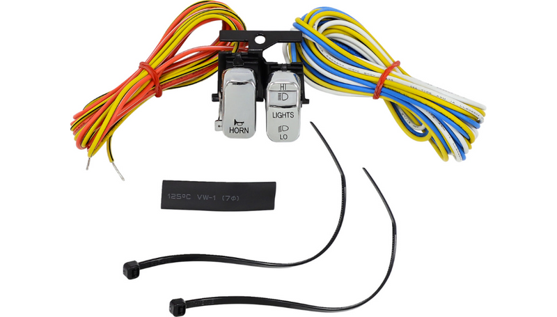 DRAG SPECIALTIES Switch Kit - Dimmer/Horn - Harley-Davidson 1996-2013 - Chrome H18-0333C-H - PartsOutlet.com.au