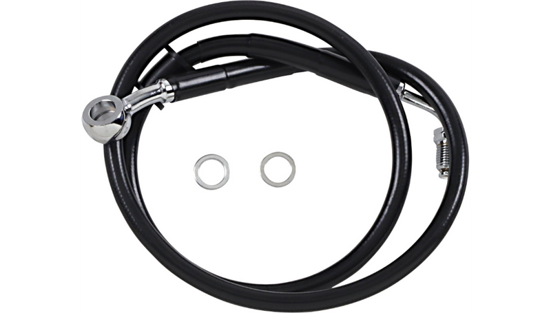 DRAG SPECIALTIES Brake Line - +6" - Black - '18-'23 Softail - 618620-6BLK