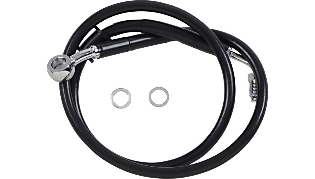 DRAG SPECIALTIES Brake Line - +6" - Black - '18-'22 Softail 618620-6BLK