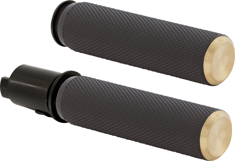 ARLEN NESS Grips - Knurled - TBW - Brass - 24-later FLHX / FLTRX - 500-052 - PartsOutlet.com.au