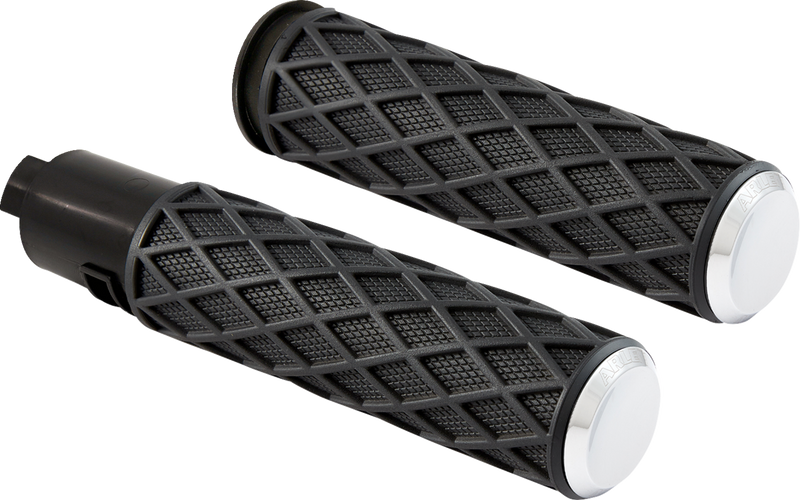 ARLEN NESS Grips - Diamond - TBW - Chrome - 24-later FLHX / FLTRX - 500-059 - PartsOutlet.com.au