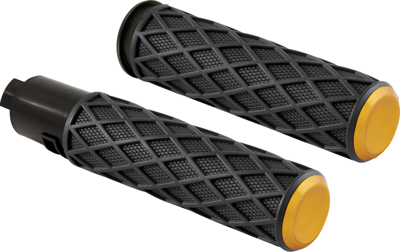 ARLEN NESS Grips - Diamond - TBW - Gold - 24-later FLHX / FLTRX - 500-060 - PartsOutlet.com.au