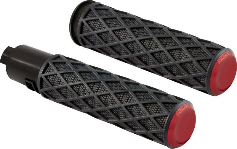 ARLEN NESS Grips - Diamond - TBW - Red - 24-later FLHX / FLTRX - 500-061 - PartsOutlet.com.au