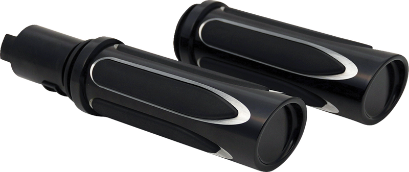 ARLEN NESS Grips - Comfort - Deep Cut - TBW - Black - 24-later FLHX / FLTRX - 500-069 - PartsOutlet.com.au