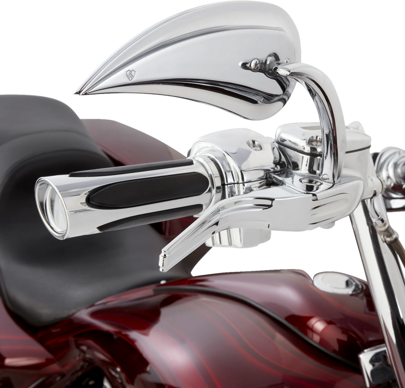 ARLEN NESS Grips - Comfort - Deep Cut - TBW - Chrome - 24-later FLHX / FLTRX - 500-070 - PartsOutlet.com.au