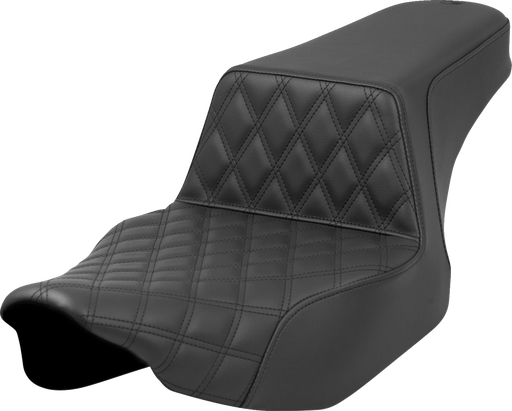 SADDLEMEN Step-Up Seat - Front Lattice Stitch - Black - Road Glide/Street Glide '23-'24 - 823-07-172 - PartsOutlet.com.au