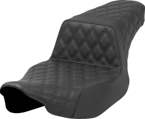 SADDLEMEN Step-Up Seat - Front/Rear Lattice Stitch - Black - Road Glide/Street Glide '23-'24 - 823-07-175 - PartsOutlet.com.au