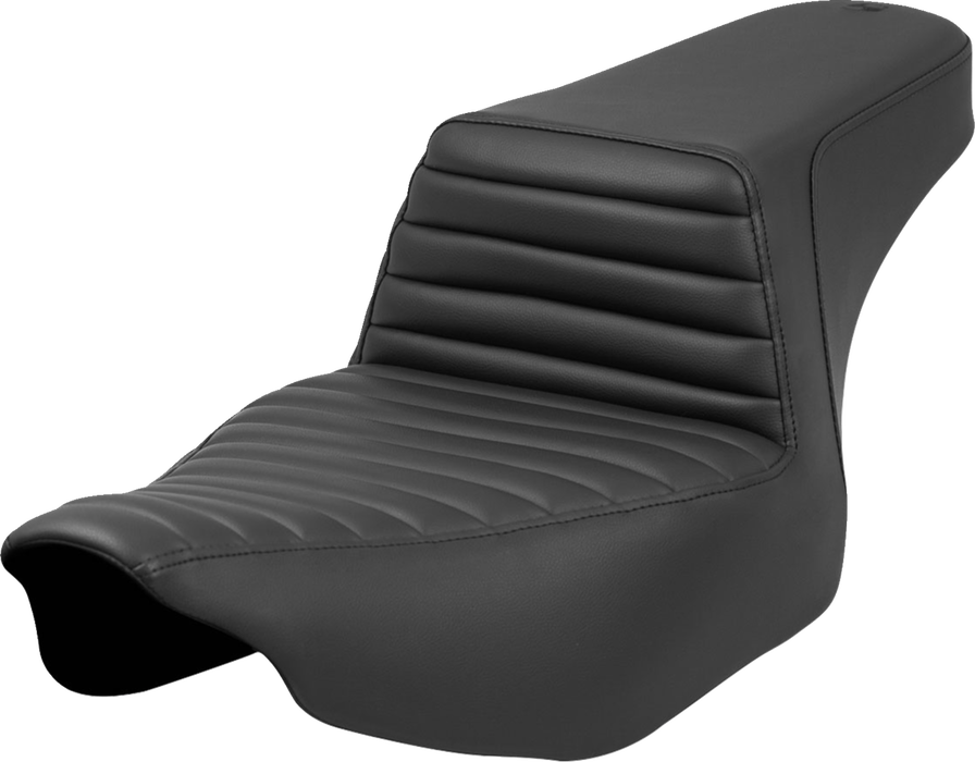 SADDLEMEN Step-Up Seat - Tuck-n'-Roll - Black - Extended Reach - Street Glide/Road Glide '23-'24 - 823-07E-171 - PartsOutlet.com.au