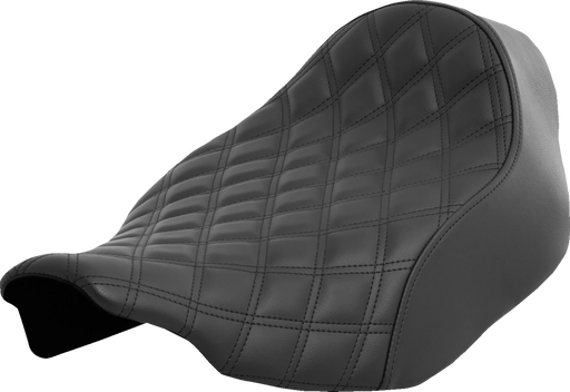 SADDLEMEN Renegade Solo Seat - Lattice Stitched - Black - FLT/FLH '23-'24 - 823-07-002LS - PartsOutlet.com.au