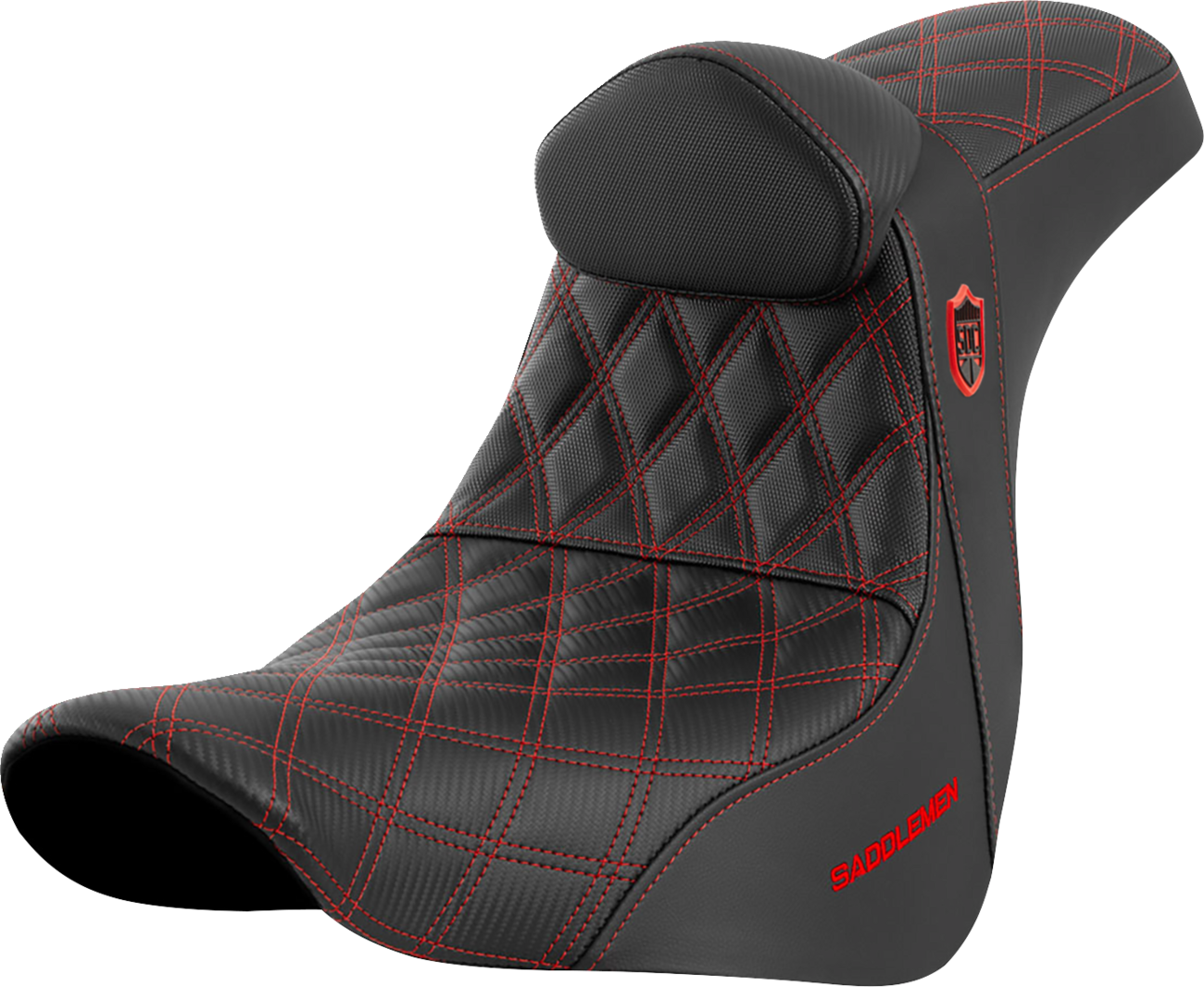 SADDLEMEN バイクシート 黒/赤 ダイヤモンドキルティング 3455849.png?v=1715820396