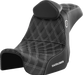 SADDLEMEN Pro Series SDC Performance Seat - with Backrest - White Stitch - Dyna '06-'17 - SC80604WHIRT - PartsOutlet.com.au