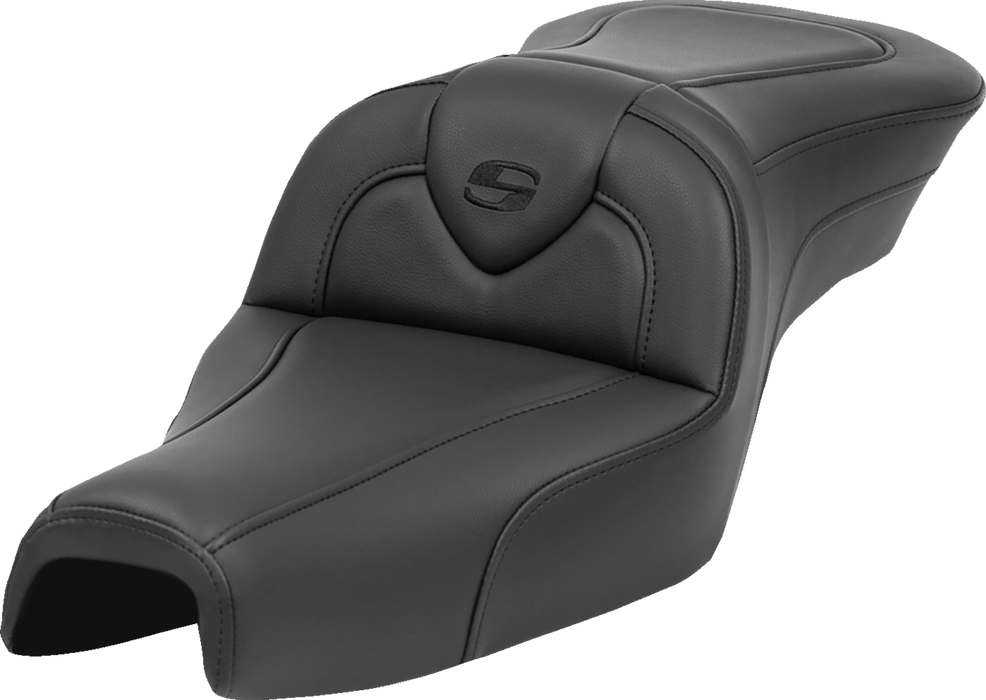 SADDLEMEN Roadsofa Seat - Black - Sportster XL '04-'22 - 4.5 Gal Tanks -807-03-187 - PartsOutlet.com.au