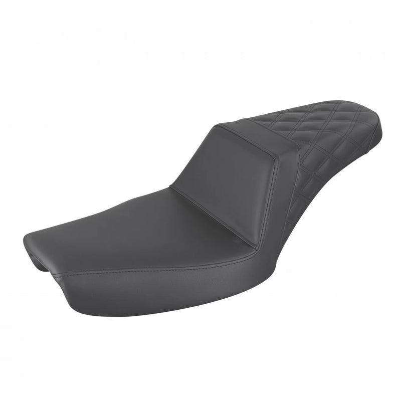 SADDLEMEN Step Up Seat - Rear Lattice Stitched - Dyna '96-'03 - 896-04-173 - PartsOutlet.com.au
