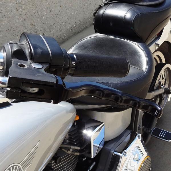 JOKER MACHINE Clutch Lever - Grooved - Black - Harley-Davidson 1982-2017 - 03-31BLK - PartsOutlet.com.au