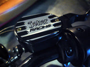 JOKER MACHINE Master Cylinder Cover - Brake - Front - Joker Logo - Black - '06-'22 XL - 10-381B - PartsOutlet.com.au