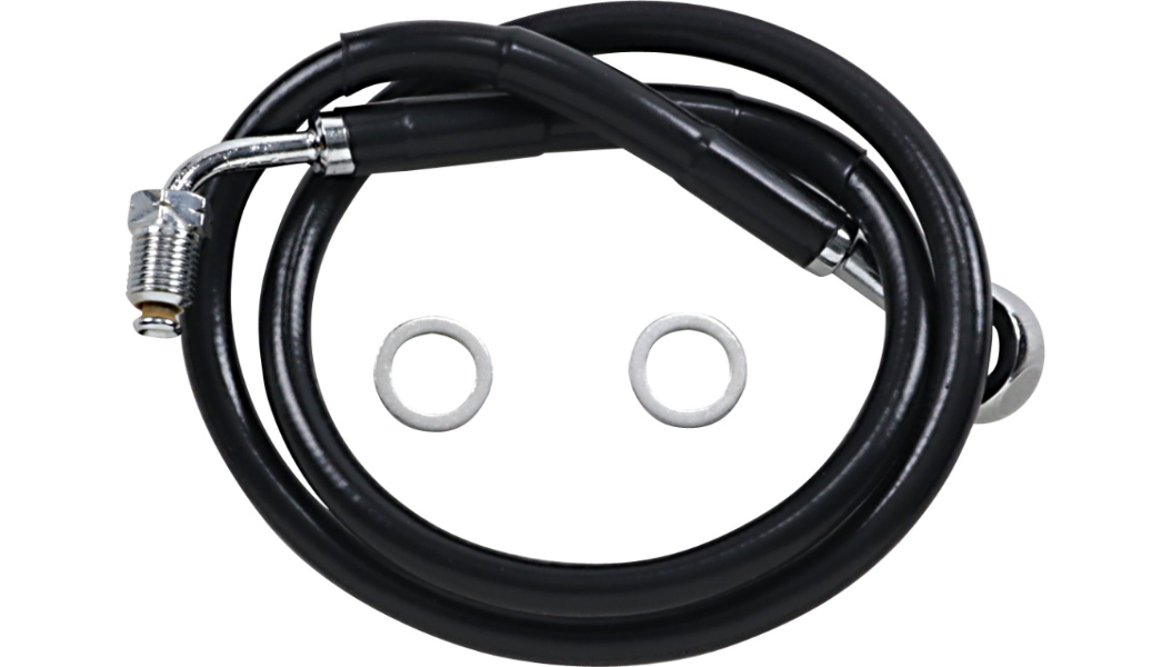 DRAG SPECIALTIES Brake Line - +6" - Black - '18-'22 Softail 618631-6BLK