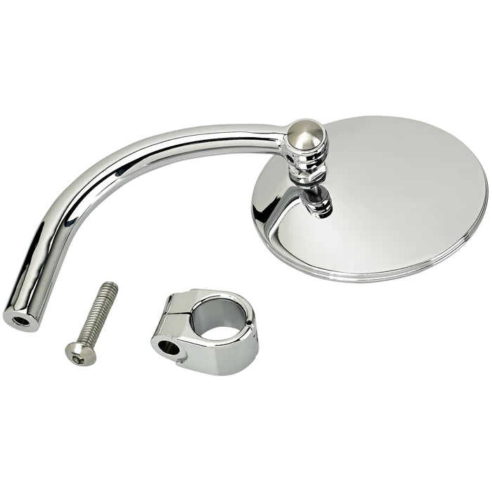 BILTWELL Mirror w/mount - Round - Chrome - 1" - 6503-501-531