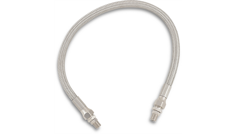 DRAG SPECIALTIES Oil Line with Fittings - Stainless Steel - 18" - 618