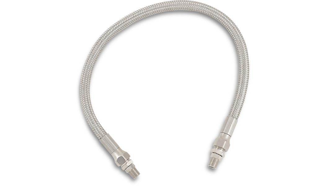 DRAG SPECIALTIES Oil Line with Fittings - Stainless Steel - 18" 618