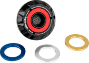 GILLES TOOLING Oil Filler Plug - Black - M20 x 1.5 - Aprilia/Honda/Suzuki OFC-20-15-B